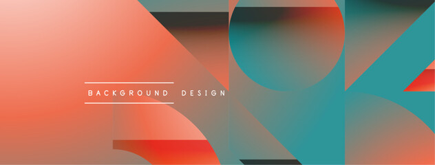 Simple geometric forms - dynamic geometric abstract background. Visual symphony of shapes and lines design for wallpaper, banner, background, landing page, wall art, invitation, prints, posters