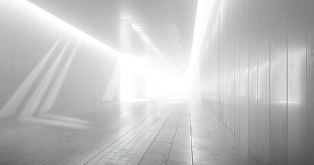 White minimalistic lines background digital foggy realistic light render
