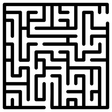 maze icon, simple vector design