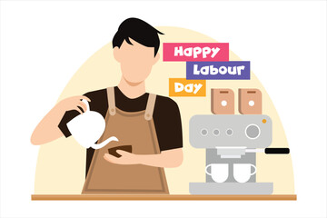 Labour Day Flat Illustration Design