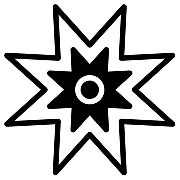 morning star icon, simple vector design