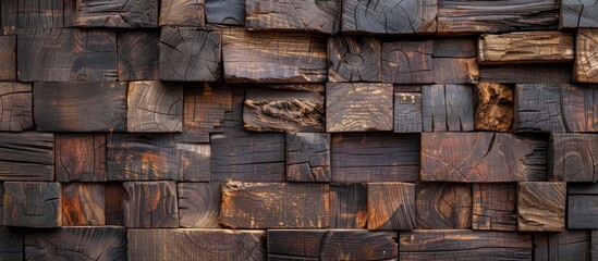 Close up of a wooden wall with numerous wood planks