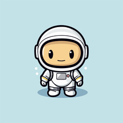 astronaut cute cartoon character element illustration