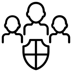 personal security icon, simple vector design