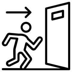 emergency exit icon, simple vector design