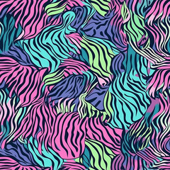 Seamless animal print pattern, zebra pattern.