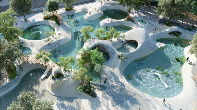 Blueprint of a park designed for both humans and sea turtles