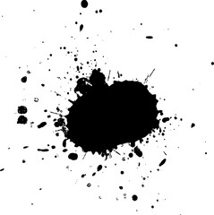 black watercolor dropped splash splatter