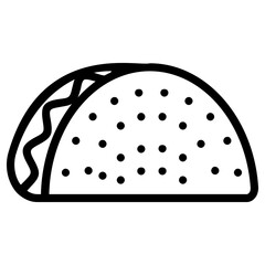 taco icon, simple vector design