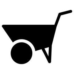 wheelbarrow icon, simple vector design