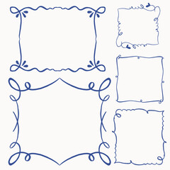 Blue Frame Outline Collection.eps