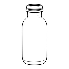 Vector outline of a sleek water bottle icon.