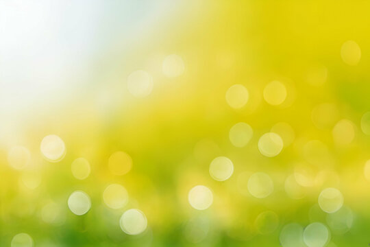 Blurred yellow green background illustration reminiscent of spring fresh green