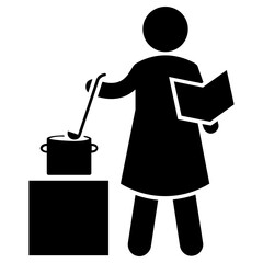 food recipe icon, simple vector design