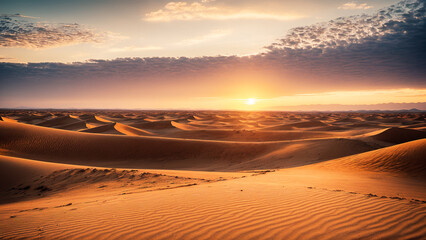 Fototapeta na wymiar A sunset in the desert
