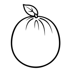 Vector outline of a fresh yuzu fruit icon.