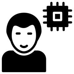 computer programmer icon, simple vector design