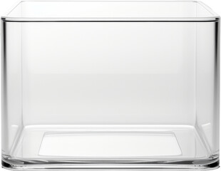 clear plastic box container isolated on white or transparent background,transparency