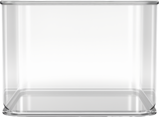 clear plastic box container isolated on white or transparent background,transparency
