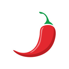 Red Pepper icon vector. Red hot pepper flat icon. Chili spicy vector.