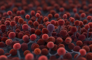 Obraz premium Pathogens in Human Blood, Understanding Disease Transmission