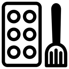 baking icon, simple vector design