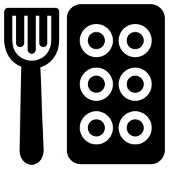 muffins icon, simple vector design