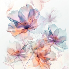 Fototapeta na wymiar pastel flowers