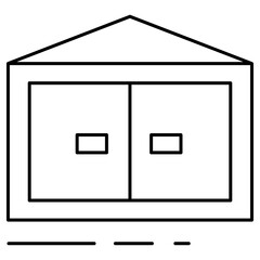 garage icon, simple vector design