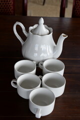 Tea set on the table