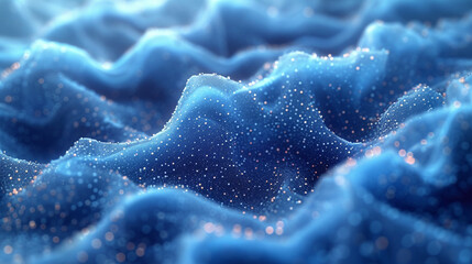 3d Blue Abstract Wave Background