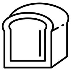 bread icon, simple vector design