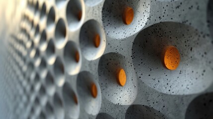 Textured 3D surface with an industrial aesthetic, Industrial-themed 3D surface with textured elements for a rugged look.