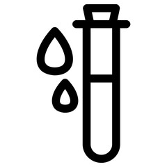 test tube icon, simple vector design
