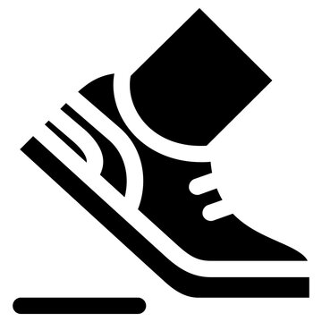 sneakers icon, simple vector design
