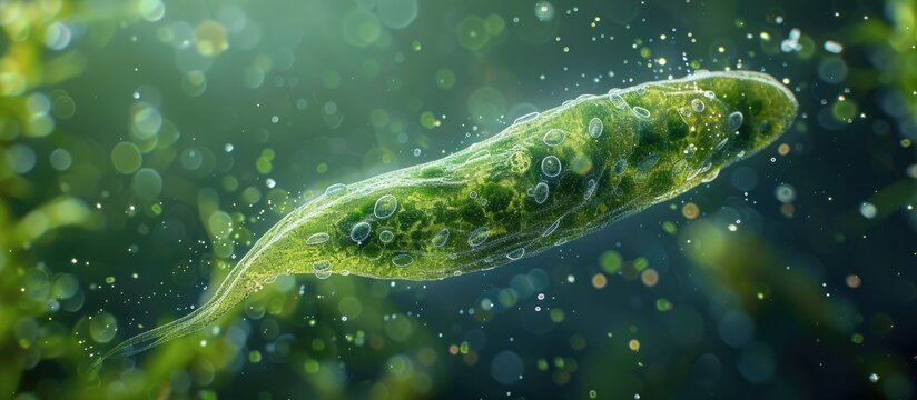 Graceful Movement of Euglena in its Aquatic Habitat A Microscopic Dance of Life