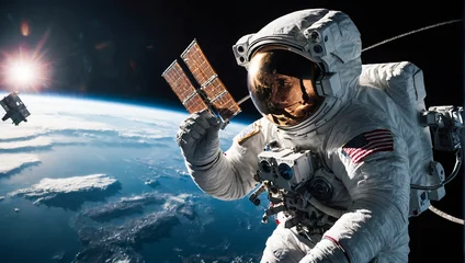 Zelfklevend Fotobehang Astronaut in Space  © rouda100