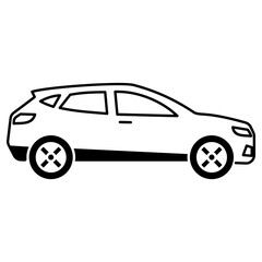 car icon, simple vector design