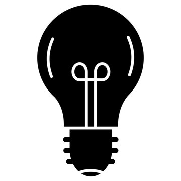 bulb icon, simple vector design