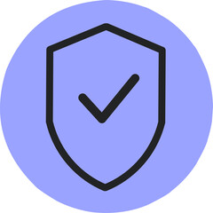 Shield protect icon, safety symbol, defense logo