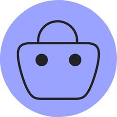 Shopping bag icon logo illustration design.stock vector