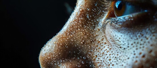 Intricate Texture of Human Skin A Closeup of Nose Pores