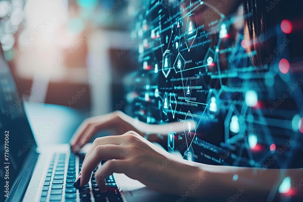 Fototapete developing a cybersecurity training program for employees of a digital company, designing a comprehe