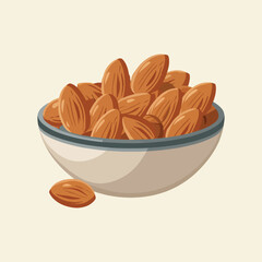 vector almond nuts