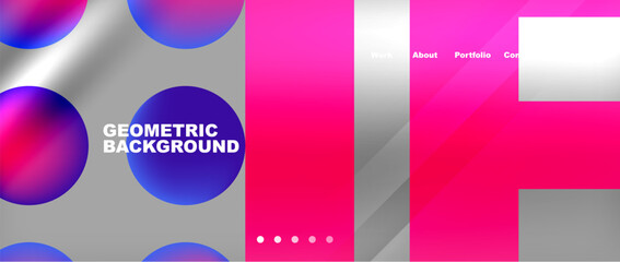 Colorful geometric background with circles. Vector Illustration For Wallpaper, Banner, Background, Card, Book Illustration, landing page