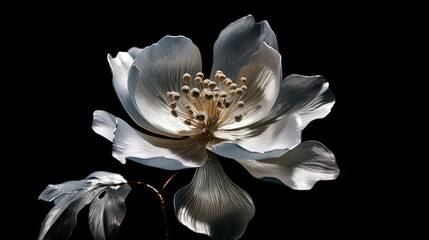 delicate silver flower