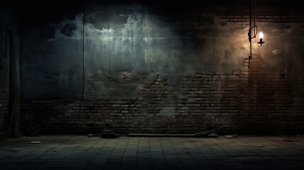 shadows dark brick wall