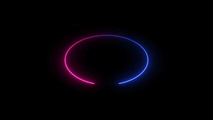 abstract beautiful color loading circle neon  background illustration 4k.	
