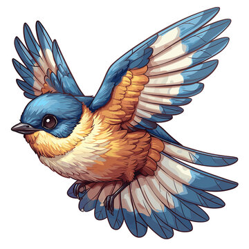 Swallow Cartoon Icon, Isolated Transparent Background Images