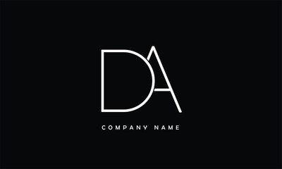 DA, AD, D, A Abstract Letters Logo Monogram
